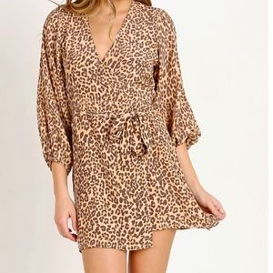 Baja Wrap Dress, “Mila” Animal print